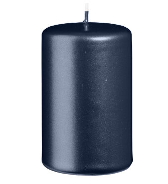 Stumpenkerzen Metallic Matt Blueberry