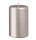 Stumpenkerzen Metallic Matt Stein
