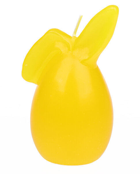 Figurenkerze "Ei mit Ohren" Gelb 105 x Ø 54 mm