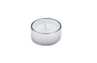 Teelichthalter aus feuerfestem Klarglas mit 18k...