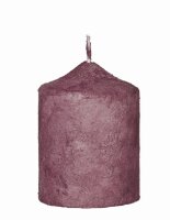 Stumpenkerzen Velour Effekt Bordeaux 120 x Ø 60...