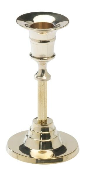 Tischleuchter Messing Gold H 12 cm