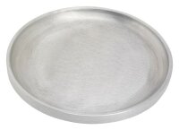 Teller, Kerzenteller rund Ø 14 cm Silber Matt