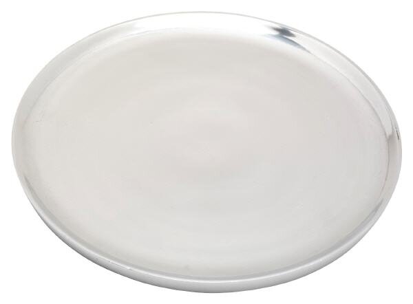 Teller, Kerzenteller rund Ø 21 cm Silber poliert