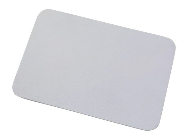 Teller, Kerzenteller Alu weiß 17x12 cm