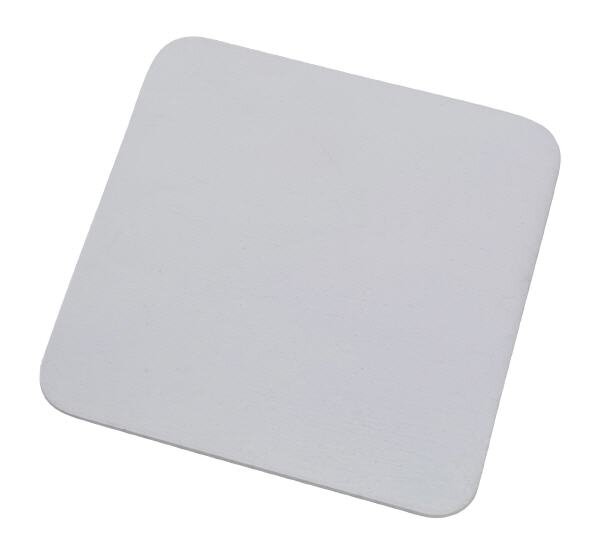 Teller, Kerzenteller Alu weiß 14x14 cm