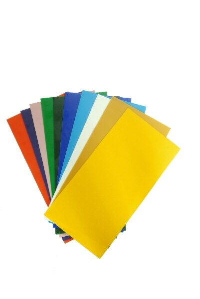 Verzierwachsplatten "Uni Farben" 10 Stück sortiert, Größe 200 x 100 mm