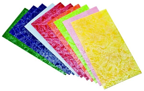 Verzierwachsplatten "Marmoriert" 10 Stück sortiert 200 x 100 mm