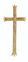 Wachsornament Kreuz (groß) Gold