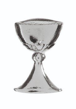 Wachsornament Kelch Silber