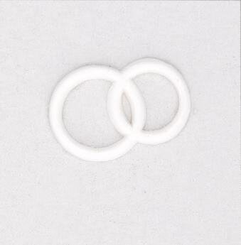 Wachsornament Ringe Weiß, 1 Paar