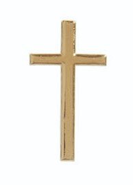 Wachsornament Kreuz Gold
