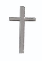 Wachsornament Kreuz Silber