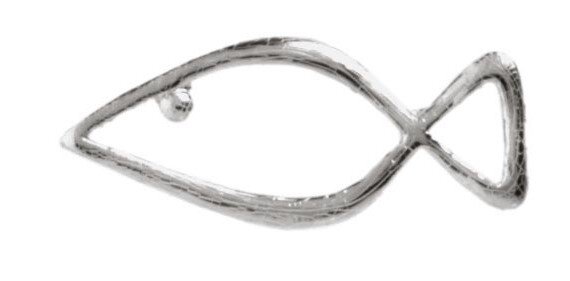 Wachsornament Fisch Silber