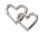 Wachsornament Herzen Silber