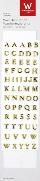 Wachsbuchstaben Set (A-Z) classic Gold 8 mm