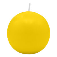 Kugelkerzen Zitrone Gelb Ø 100 mm, 4 Stück