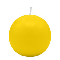 Kugelkerzen Zitrone Gelb Ø 80 mm, 6 Stück