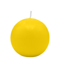 Kugelkerzen Zitrone Gelb Ø 70 mm, 12 Stück