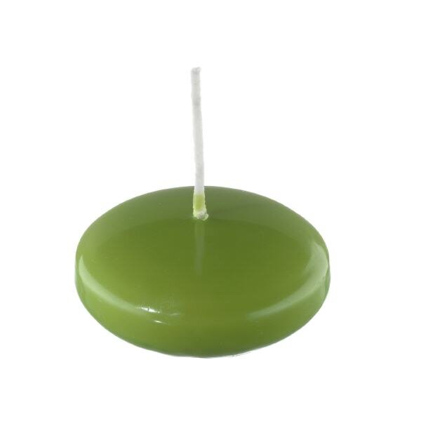 Schwimmkerzen Limonegrün 26 x Ø 42 mm, 8 Stück