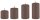 4er Set Stumpenkerzen abgestuft Mocca