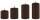 4er Set Stumpenkerzen abgestuft Chocolate Schokolade