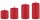 4er Set Stumpenkerzen abgestuft Rot