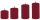 4er Set Stumpenkerzen abgestuft Bordeaux