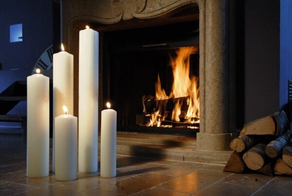 Altarkerzen 10% Bienenwachs-Anteil Elfenbein Ø 25 mm