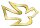 Wachsornament Taube Gold