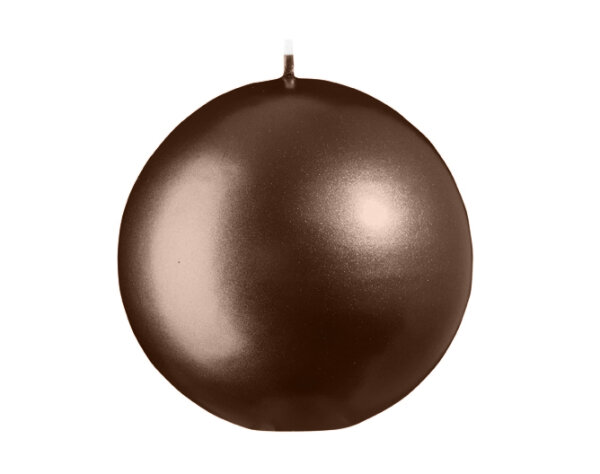 Kugelkerzen Brandy Matt mit Metalleffekt