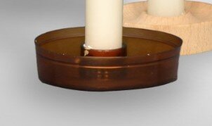 Osterkerze Plastikleuchter braun für Kerzen Ø 16 mm