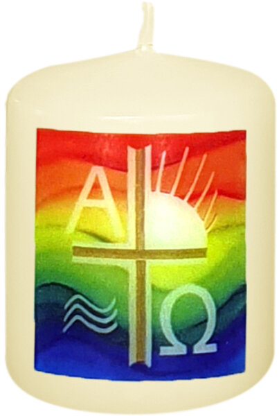 Osterkerze A und O, ohne Jaheszahl 60 x Ø 50 mm