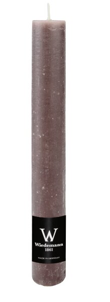 Stabkerze durchgefärbt Marble Rustic Schlamm 200 x Ø 35 mm, 1 Stück