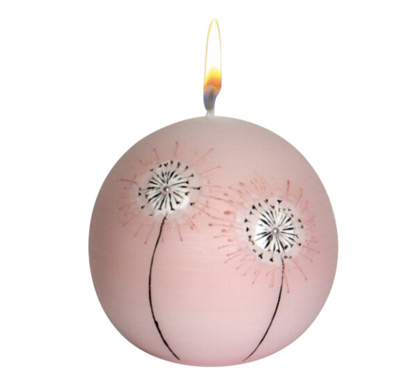 Kugelkerze "Gänseblümchen" Rosenholz Ø 100 mm