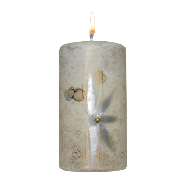Stumpenkerze "Magnolia" Elfenbein 140 x Ø 70 mm