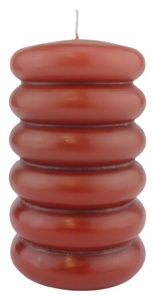 Stumpenkerzen "Sculptura" Cognac, 150 x Ø 90 mm, 4 Stück