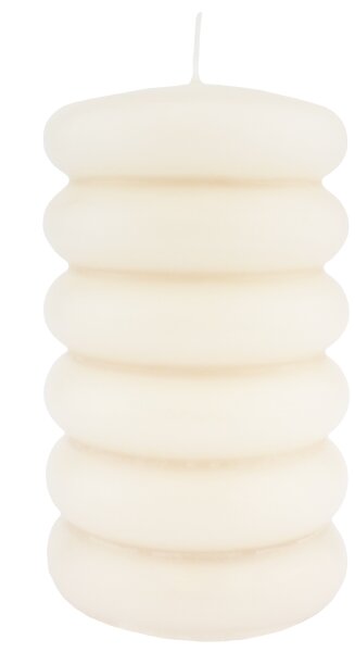 Stumpenkerzen "Sculptura" Creme, 150 x Ø 90 mm, 4 Stück
