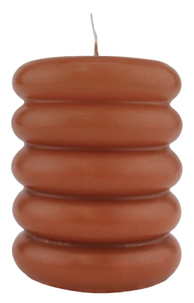 Stumpenkerzen "Sculptura" Cognac, 110 x Ø 90 mm, 4 Stück