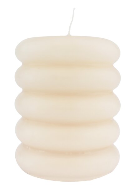 Stumpenkerzen "Sculptura" Creme, 110 x Ø 90 mm, 4 Stück