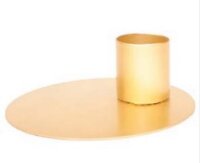Tischleuchter Gold Metall für Stabkerzen Ø 35 mm