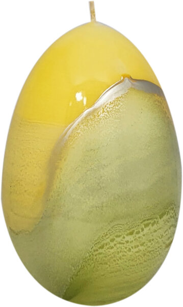 Eikerze "Design Lotos" gelb/grün 115 x Ø 80 mm